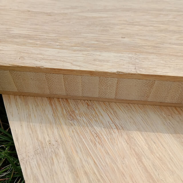 3 طبقات من خشب الخيزران الطبيعي المجدول