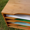 Desktop Bamboo Paper Divider and Organizer, File Holder