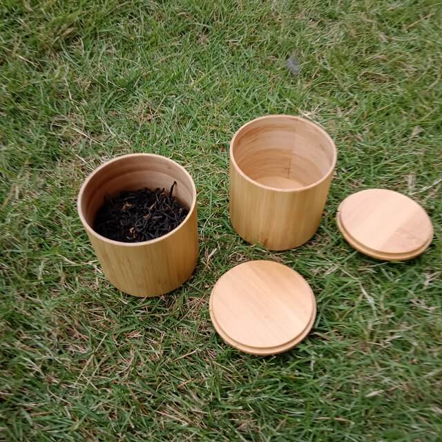 100% Bamboo Jar for Tea and Coffee Storage