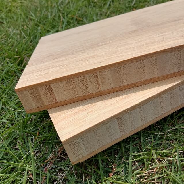 3 طبقات من خشب الخيزران الطبيعي المجدول