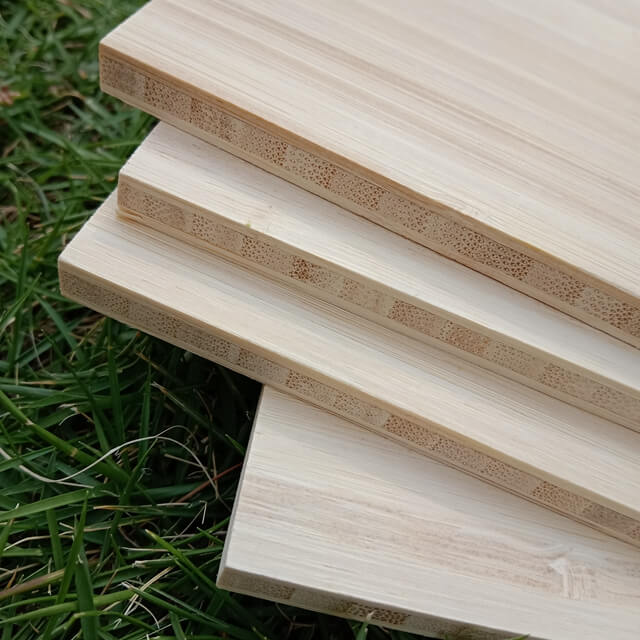 1/4"x4x8\' Vertical Grain Natural Color 3ply Bamboo Plywood