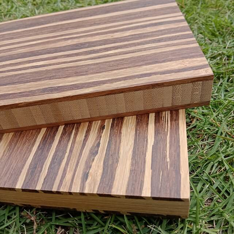 30mm 3 ply Strand Woven Hybrid Bamboo Panel Tiger Grain
