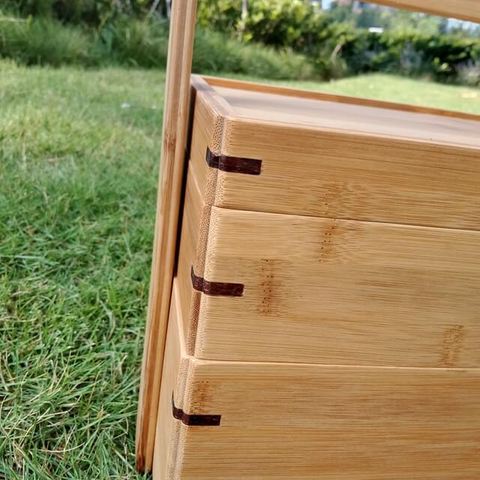 Organizzatore di alimenti per cesti di bambù 