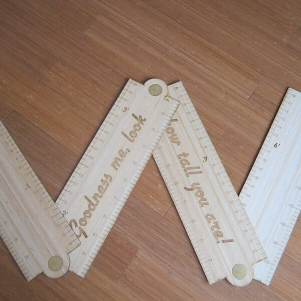 laser etched bamboo ruler