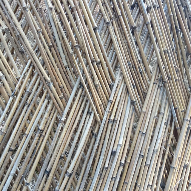 woven bamboo fence