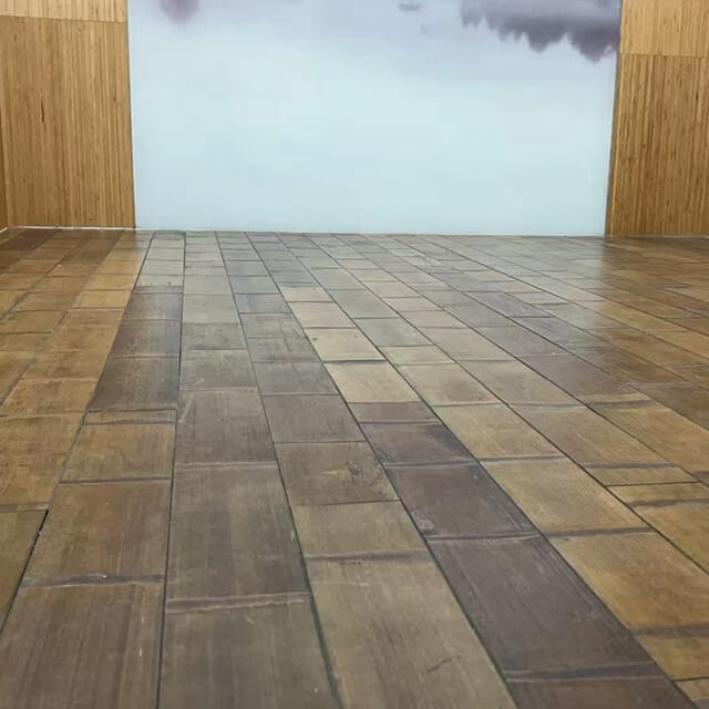 Flattened Green Forest Bamboo Flooring