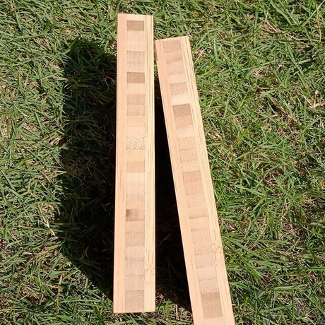 3 ply crossed amber color vertical grain bamboo panels.jpg