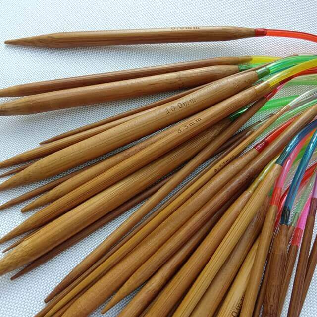 Bamboo Circular Knitting Needles 18 Sizes One Set